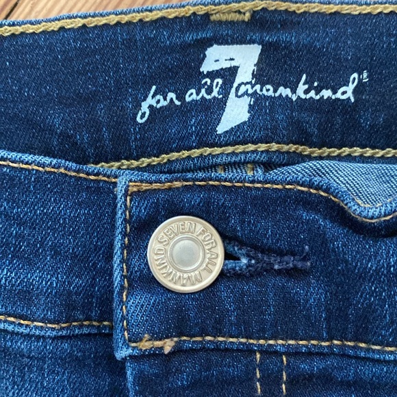 7 FOR ALL MANKIND SLIM ILLUSION BOOTCUT IN OPULENT WITH PINK ACCENT ON CUFFS - Picture 4 of 8